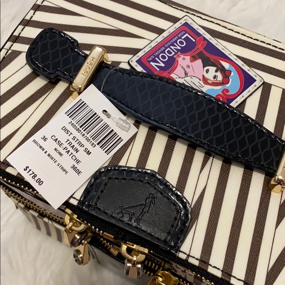 Henri Bendel Rare Striped Train Case Two-Layer - Picture 8 of 8